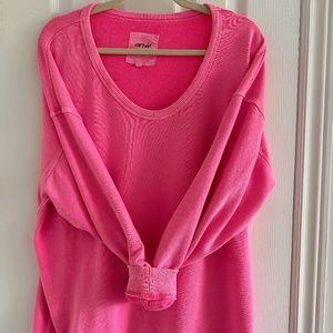 Aerie summer daze sweatshirt medium hot pink